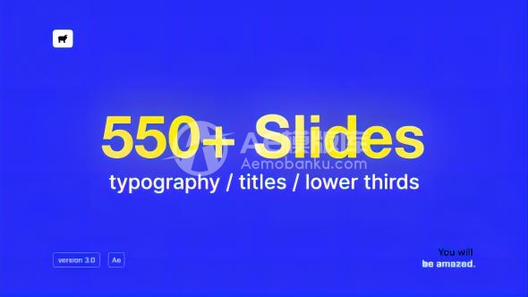 AE脚本-550组4K创意时尚简洁文字标题排版字幕动画预设