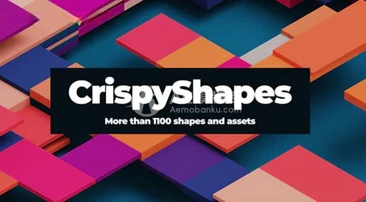 AE脚本-CrispyShapes V1.2 1100种简洁运动图形ICON图标元素MG动画预设