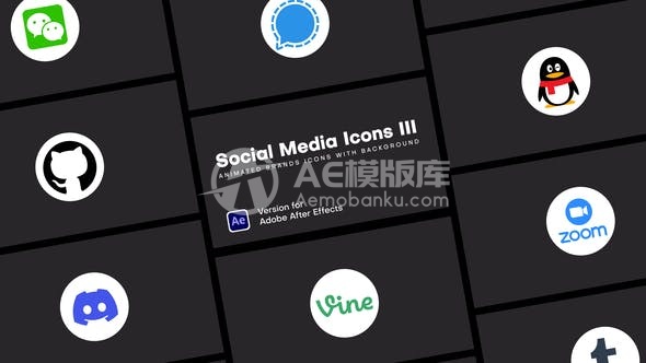 28993社交媒体图标三维