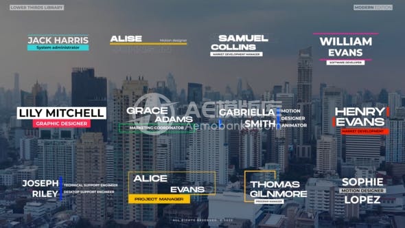 28996三分之一文字板 V2 | Adobe After Effects模版