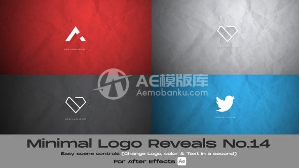28998简约标志揭示14 AE模板