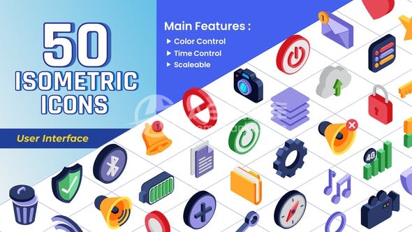 29002等距离图标 – 用户界面 AE模版