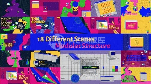 29003数码课程展示AE模版