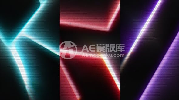 29006破旧霓虹线徽标AE模版