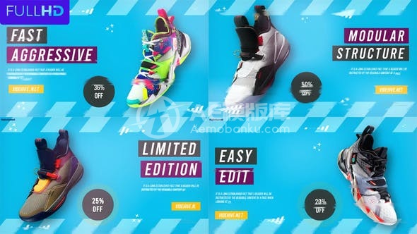 29008运动鞋促销宣传视频 AE模版