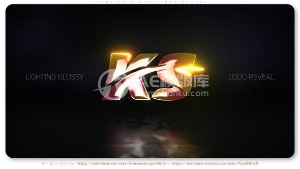 29019光线光泽标志揭示效果 AE模版