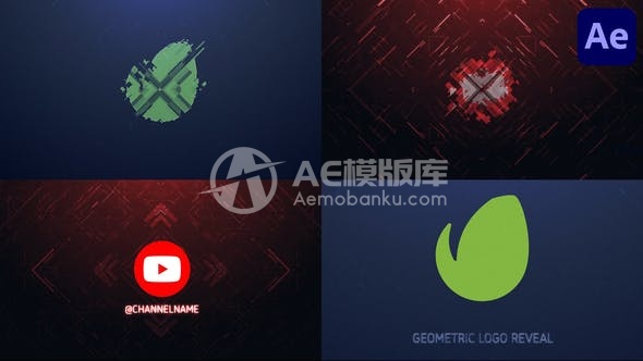 29021抽象几何LOGO揭示效果（适用于Adobe After Effects）