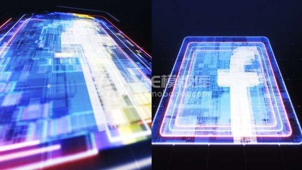 29041霓虹像素标志AE模板