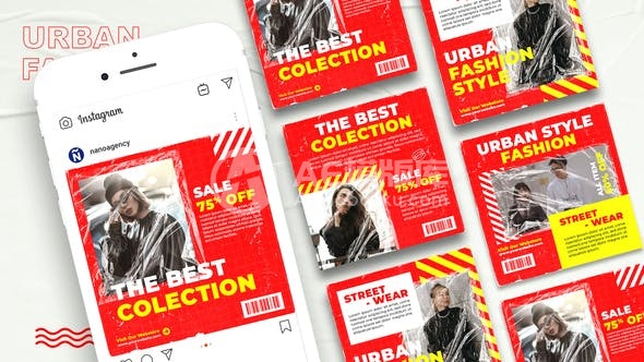 29042时尚都市促销海报 AE模版