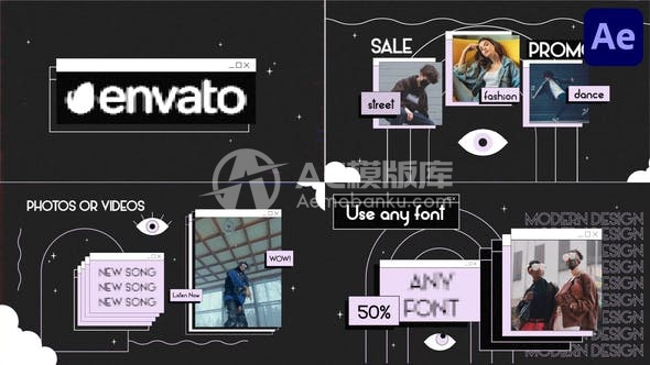 29054像素化销售推广AE模版