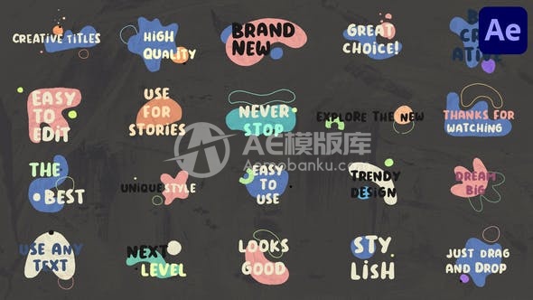 29083油彩飞溅标题 | Adobe After Effects AE模版