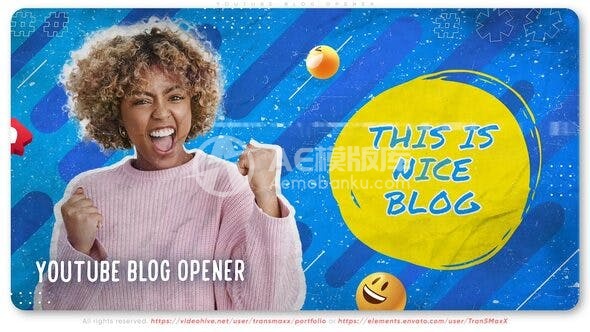 29108Youtube博客开篇视频启动器AE模版