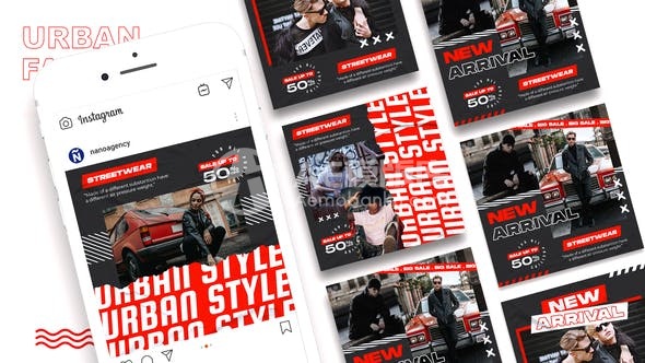 29112城市街头风格的Instagram帖子 AE模版