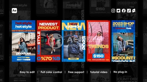 29114时尚生活Instagram故事 AE模版