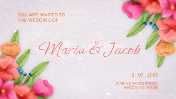 29121婚礼邀请函引言 AE模板