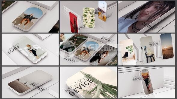 29123白色手机模型 AE模版