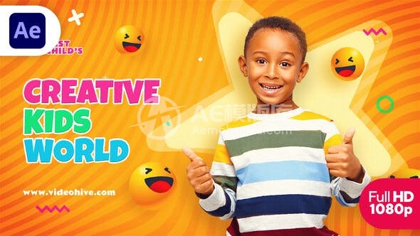 29136儿童YouTube博客介绍AE模版