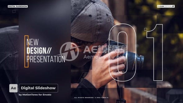 29153数字幻灯片 AE模版