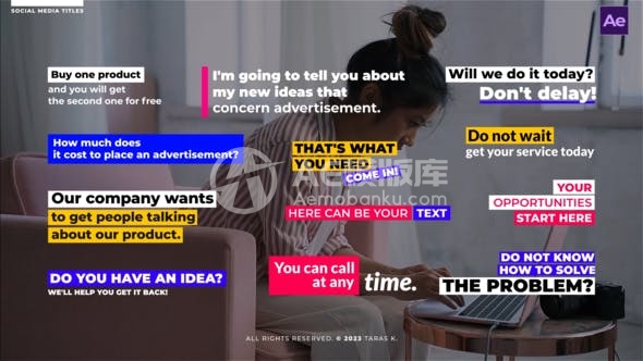 29155社交媒体标题  AE模版