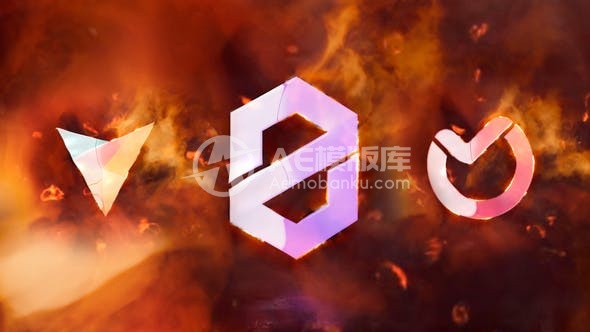 29157火焰风暴徽标 AE模版