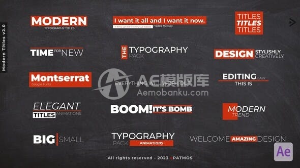 29162现代标题 v2.0 | Adobe After Effects AE模版