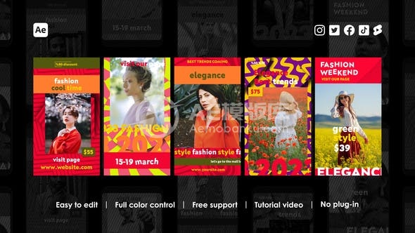 29180时尚的Instagram短视频制作 AE模版