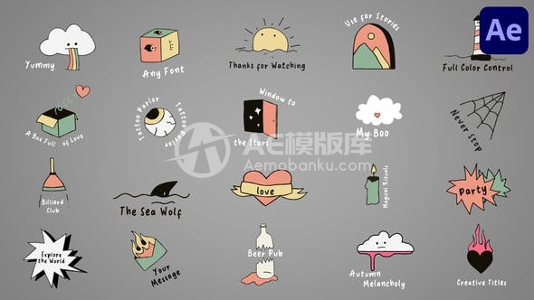 29184卡通创意标题 – AE模版