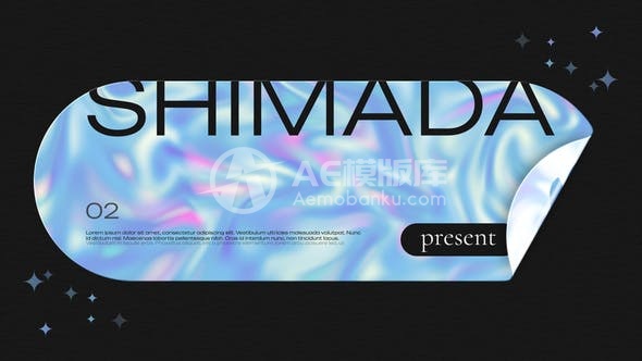 29189极简全息字幕介绍AE模板