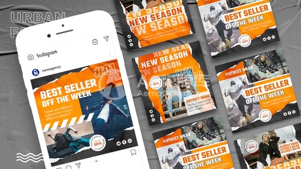 29194城市Instagram帖子模板 AE模版