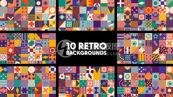 29195复古背景 AE模版