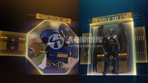 29220HUD 3D档案 3 AE模版