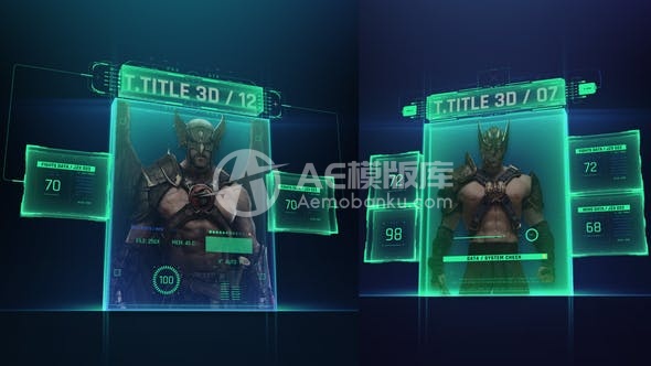 29221HUD 3D个人资料二 AE模版