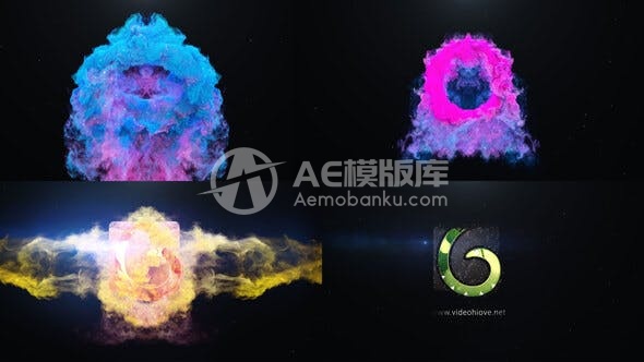 29222能量粒子徽标 AE模版