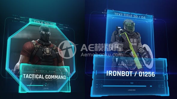 29227HUD 3D轮廓 4 AE模版