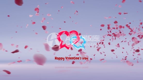 29235玫瑰花瓣logo揭示效果