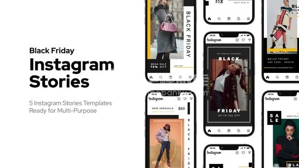 29237黑色星期五Instagram故事 AE模版