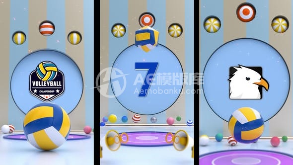 29258排球倒计时4（1080×1920）AE模版