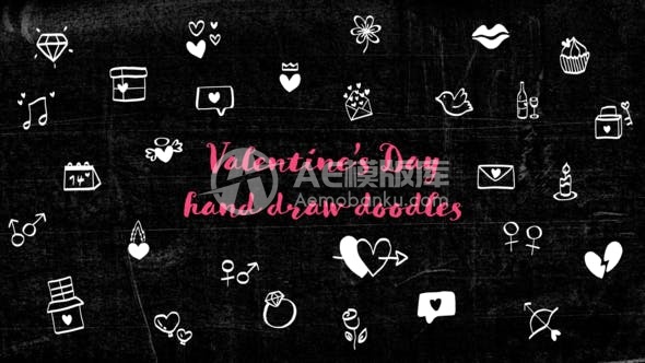 29263情人节涂鸦 AE模版