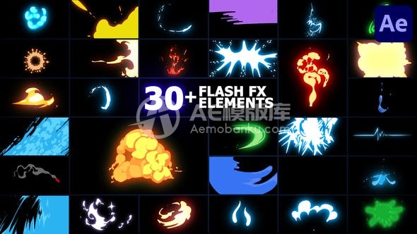 29264闪电特效元素包 | Adobe After Effects AE模版