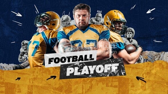 29266美国运动游戏AE模板