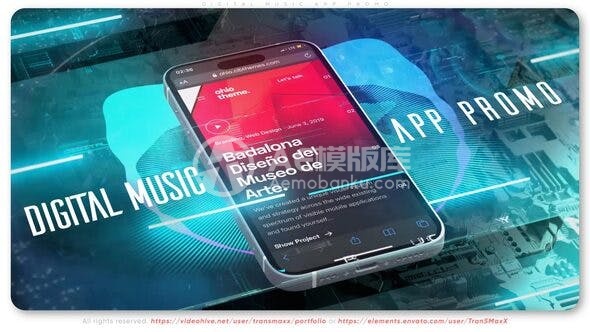 29280数字音乐应用程序推广影片 AE模板