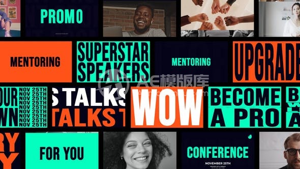 29282动态排版网格宣传 AE模板