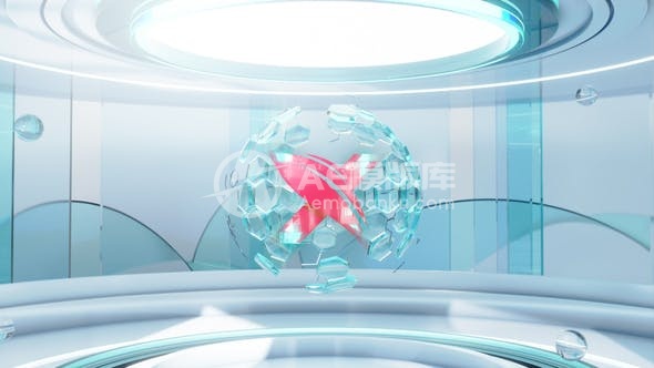 29300科技徽标六边形球 AE模版