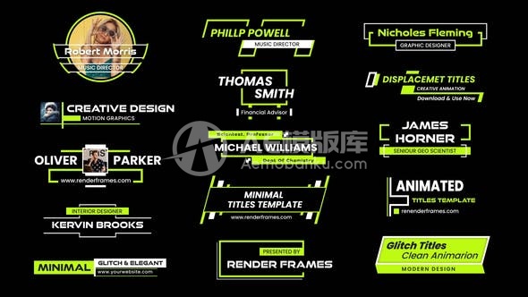 29312现代位移标题 AE模版