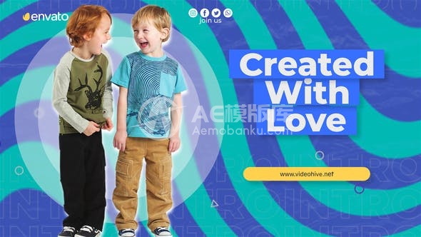 29338儿童开场动画AE模版