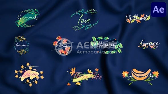 29350《鲜花标题》（适用于Adobe After Effects的模版）