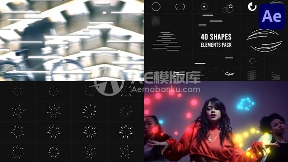 29353After Effects火花爆炸元素AE模版