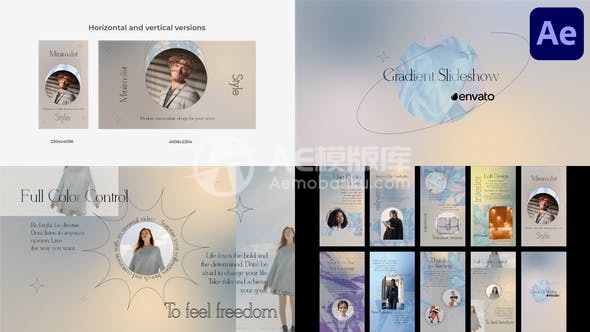 29356渐变现代幻灯片与故事（AE模版）