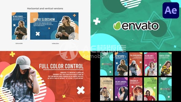 29358复古幻灯片与故事 – Adobe After Effects模版