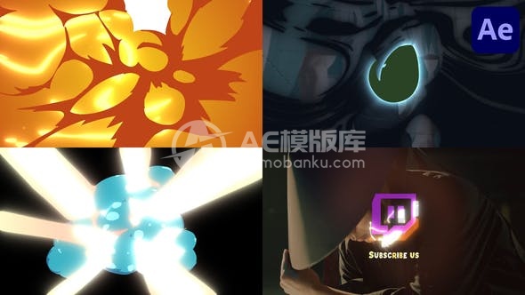 29364动画爆炸Logo启动器(适用于After Effects) AE模板